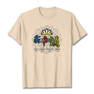 Buddha Gift Om Mani Padme Hum Lotus Tee T-shirt