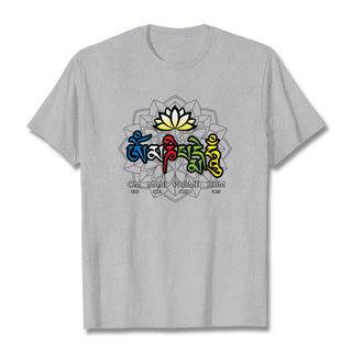 Buddha Gift Om Mani Padme Hum Lotus Tee T-shirt