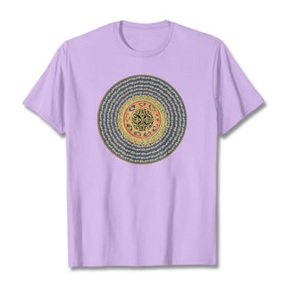 Buddha Gift 108 Om Mani Padme Hum Mantra Sanskrit Tee T-shirt
