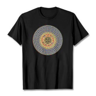 Buddha Gift 108 Om Mani Padme Hum Mantra Sanskrit Tee T-shirt