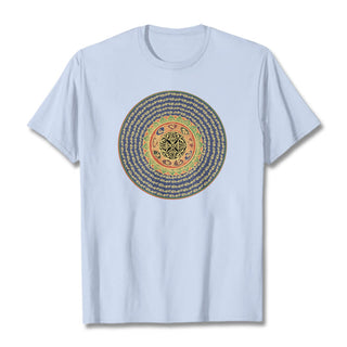 Buddha Gift 108 Om Mani Padme Hum Mantra Sanskrit Tee T-shirt