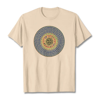 Buddha Gift 108 Om Mani Padme Hum Mantra Sanskrit Tee T-shirt