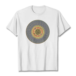 Buddha Gift 108 Om Mani Padme Hum Mantra Sanskrit Tee T-shirt