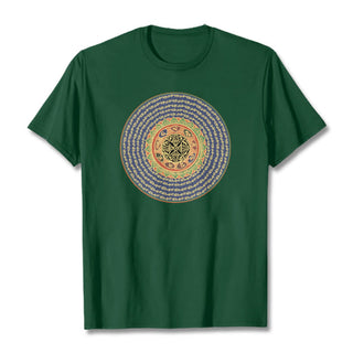 Buddha Gift 108 Om Mani Padme Hum Mantra Sanskrit Tee T-shirt