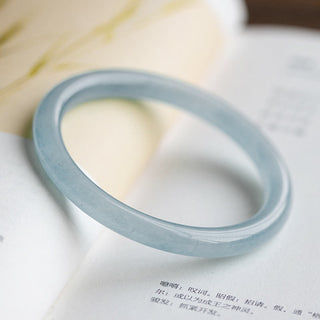 Buddha Gift Natural Aquamarine Serenity Bangle Bracelet