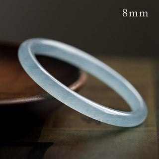 Buddha Gift Natural Aquamarine Serenity Bangle Bracelet