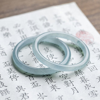 Buddha Gift Natural Aquamarine Serenity Bangle Bracelet