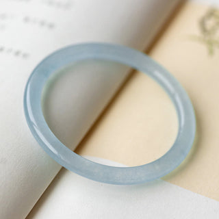 Buddha Gift Natural Aquamarine Serenity Bangle Bracelet