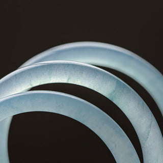 Buddha Gift Natural Aquamarine Serenity Bangle Bracelet