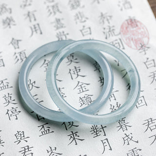 Buddha Gift Natural Aquamarine Serenity Bangle Bracelet