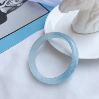 Buddha Gift Natural Aquamarine Blessing Bangle Bracelet