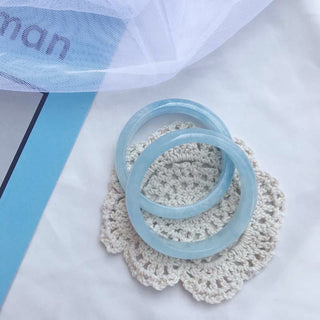 Buddha Gift Natural Aquamarine Blessing Bangle Bracelet