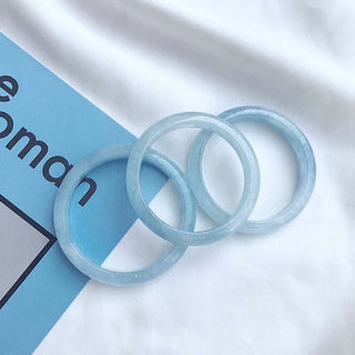 Buddha Gift Natural Aquamarine Blessing Bangle Bracelet