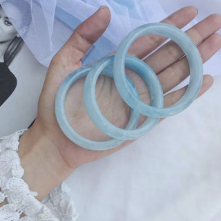 Buddha Gift Natural Aquamarine Blessing Bangle Bracelet