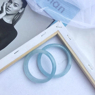 Buddha Gift Natural Aquamarine Blessing Bangle Bracelet