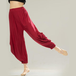Buddha Gift Plain Color Modal Dance Yoga Breathable Pants