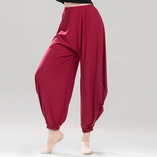 Buddha Gift Plain Color Modal Dance Yoga Breathable Pants