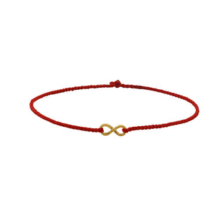 Buddha Gift 999 Gold Mobius Infinite Love Fu Character Copper Coin Protection Handmade Ultra-Thin Rope Bracelet