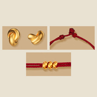 Buddha Gift 999 Gold Wish Knot Design Handmade Luck Braided Rope Bracelet