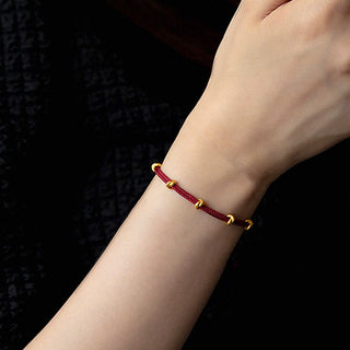 Buddha Gift 999 Gold Wish Knot Design Handmade Luck Braided Rope Bracelet