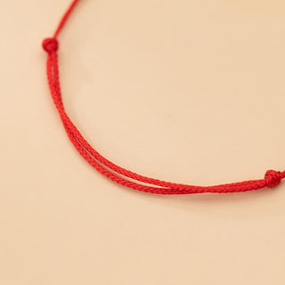 Buddha Gift Handmade 925 Sterling Silver Small Pieces Protection Braided Ultra-Thin Rope Bracelet