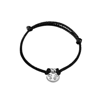 Buddha Gift Handmade 925 Sterling Silver Peace And Joy Safe Well Wish Lock Strength Braided Rope Bracelet