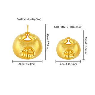Buddha Gift 999 Gold Fu Character Wish Lock Pattern Luck Rope Necklace Pendant