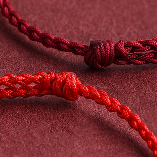 Buddha Gift 999 Gold Small Peace Buckle Design Handmade Luck Braided Rope Bracelet Anklet