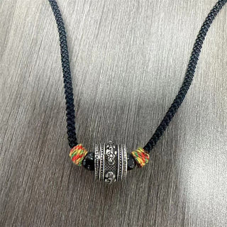 Buddha Gift Tibet Om Mani Padme Hum Swastika PiXiu Copper Wisdom Rope Necklace Pendant
