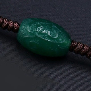 Buddha Gift Tibetan Nine-eye Dzi Bead Protection Braided Rope Necklace Pendant