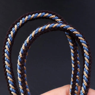 Buddha Gift Tibetan Nine-eye Dzi Bead Protection Braided Rope Necklace Pendant