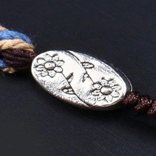 Buddha Gift Tibetan Nine-eye Dzi Bead Protection Braided Rope Necklace Pendant