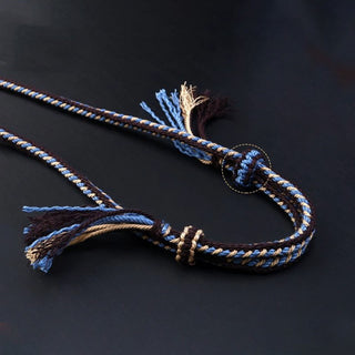 Buddha Gift Tibetan Nine-eye Dzi Bead Protection Braided Rope Necklace Pendant