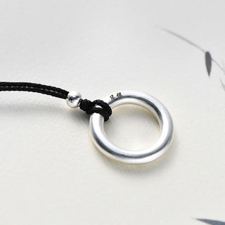 Buddha Gift 999 Sterling Silver Peace Buckle Protection Necklace Pendant