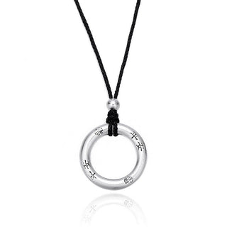 Buddha Gift 999 Sterling Silver Peace Buckle Protection Necklace Pendant