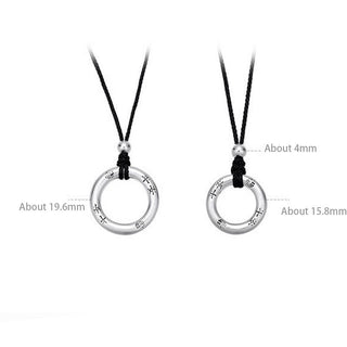 Buddha Gift 999 Sterling Silver Peace Buckle Protection Necklace Pendant