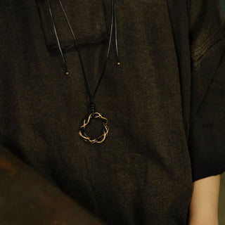 Buddha Gift Vintage Copper Brass Luck Handmade Necklace Pendant