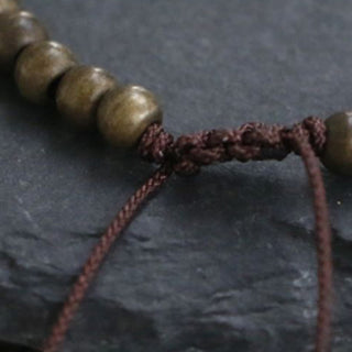 Buddha Gift Copper Brass Beads Balance Wealth Simple Bracelet