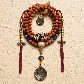 Buddha Gift Tibet Bodhi Seed 108 Mala Beads Wisdom Peace Bracelet Necklace