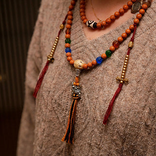 Buddha Gift Tibet Bodhi Seed 108 Mala Beads Wisdom Peace Bracelet Necklace