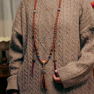 Buddha Gift Tibet Bodhi Seed 108 Mala Beads Wisdom Peace Bracelet Necklace