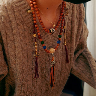 Buddha Gift Tibet Bodhi Seed 108 Mala Beads Wisdom Peace Bracelet Necklace