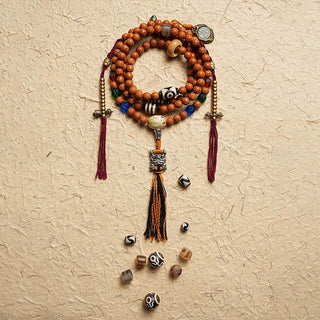 Buddha Gift Tibet Bodhi Seed 108 Mala Beads Wisdom Peace Bracelet Necklace