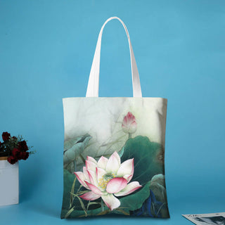 Buddha Gift Lotus Shape Canvas Shoulder Bag