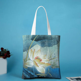 Buddha Gift Lotus Canvas Shoulder Bag