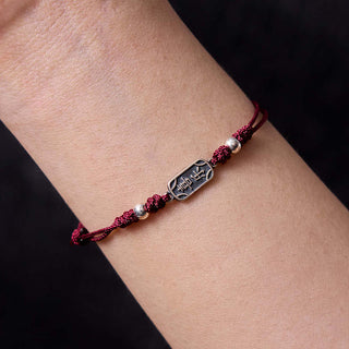 Buddha Gift Handmade 925 Sterling Silver Peace And Joy Safe Well Protection Braided Bracelet