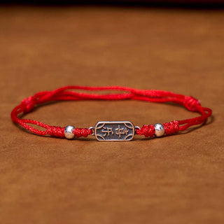 Buddha Gift Handmade 925 Sterling Silver Peace And Joy Safe Well Protection Braided Bracelet