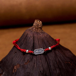 Buddha Gift Handmade 925 Sterling Silver Peace And Joy Safe Well Protection Braided Bracelet