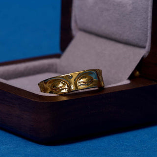 Buddha Gift Golden Meditation Buddha Serenity Copper Adjustable Ring