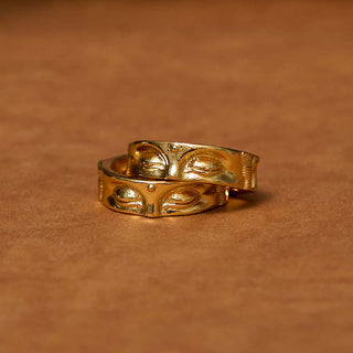 Buddha Gift Golden Meditation Buddha Serenity Copper Adjustable Ring